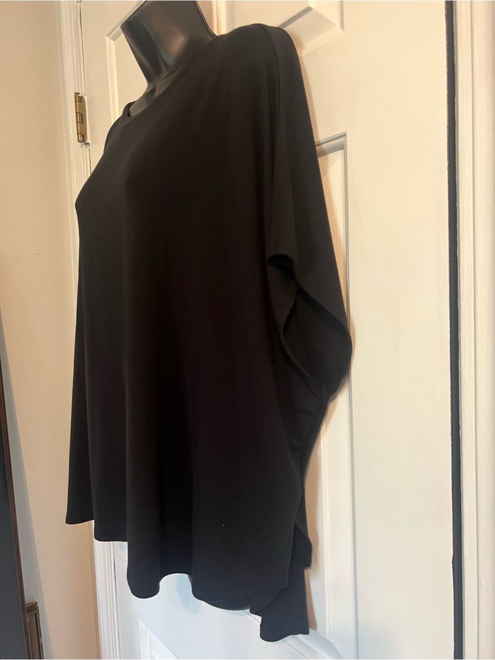 Lou & Grey Black Draped Short Sleeve Tunic